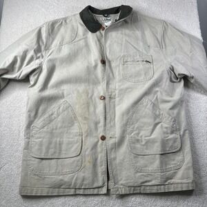 Vtg LL Bean Coat XXLT Wool Lined Canvas Chore Field Barn‎ Jacket Made USA R642